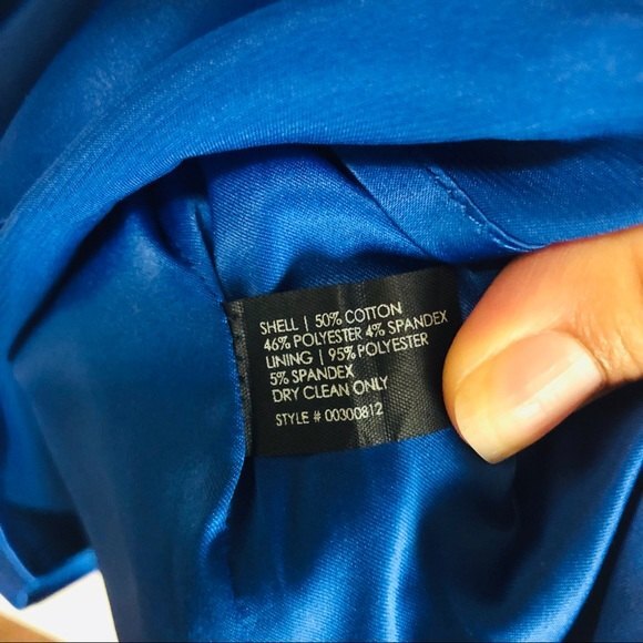 Club Monaco Royal Blue Satin Mini Skirt with Pockets Women's Size 0 - Picture 5 of 8